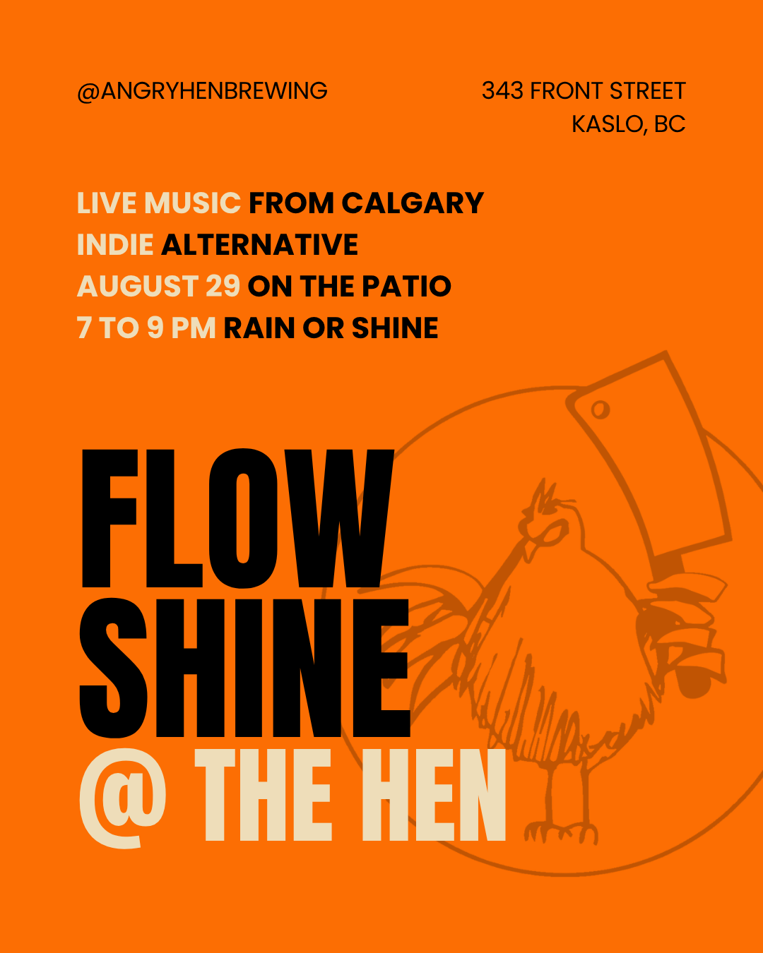 LIVE MUSIC @ ANGRY HEN BREWING: Flowshine | Indie / Alternative 